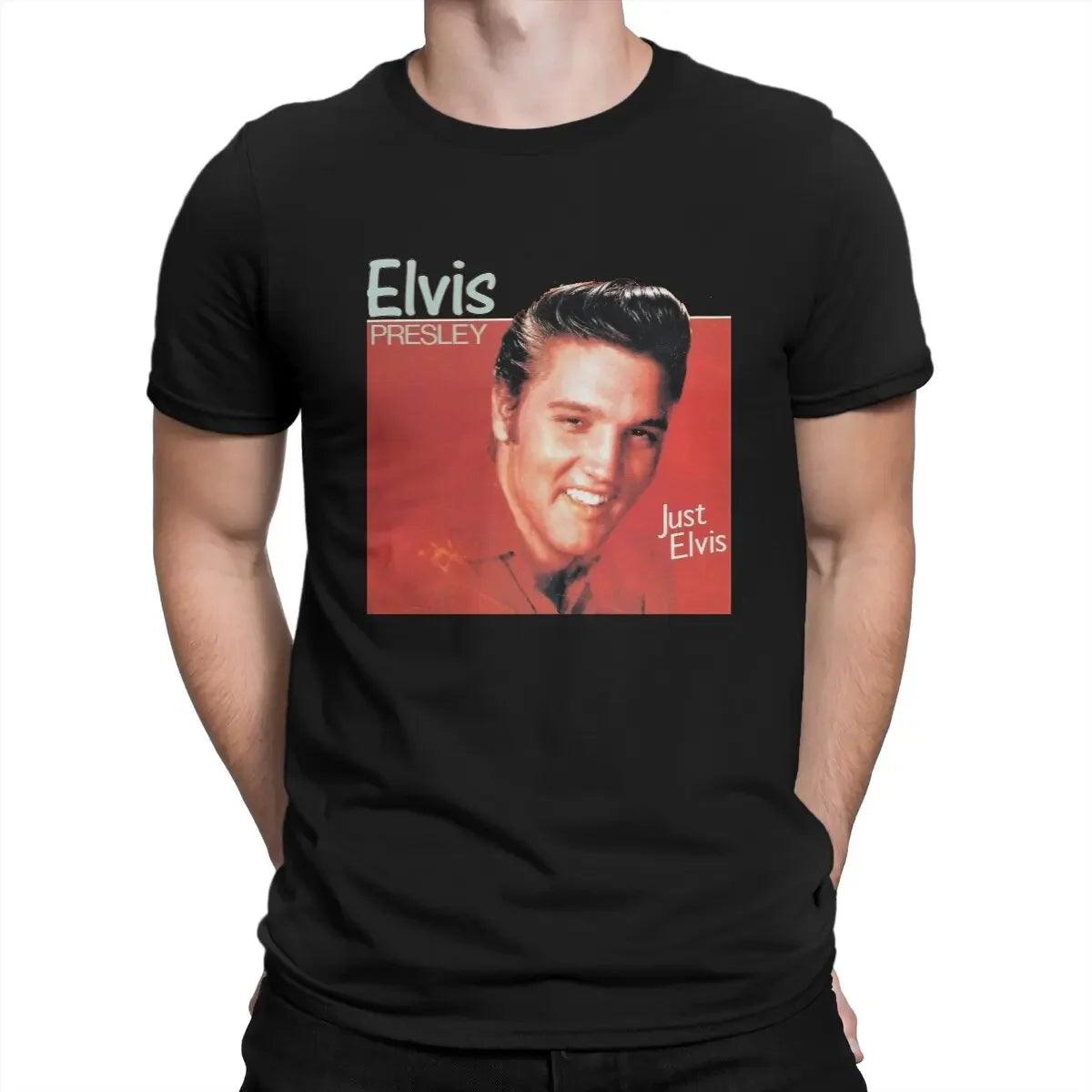 Singer Elvis Presley Tees Short Sleeve Crewneck T-Shirt 100% Cotton 6XL Clothing - Lizard Vigilante