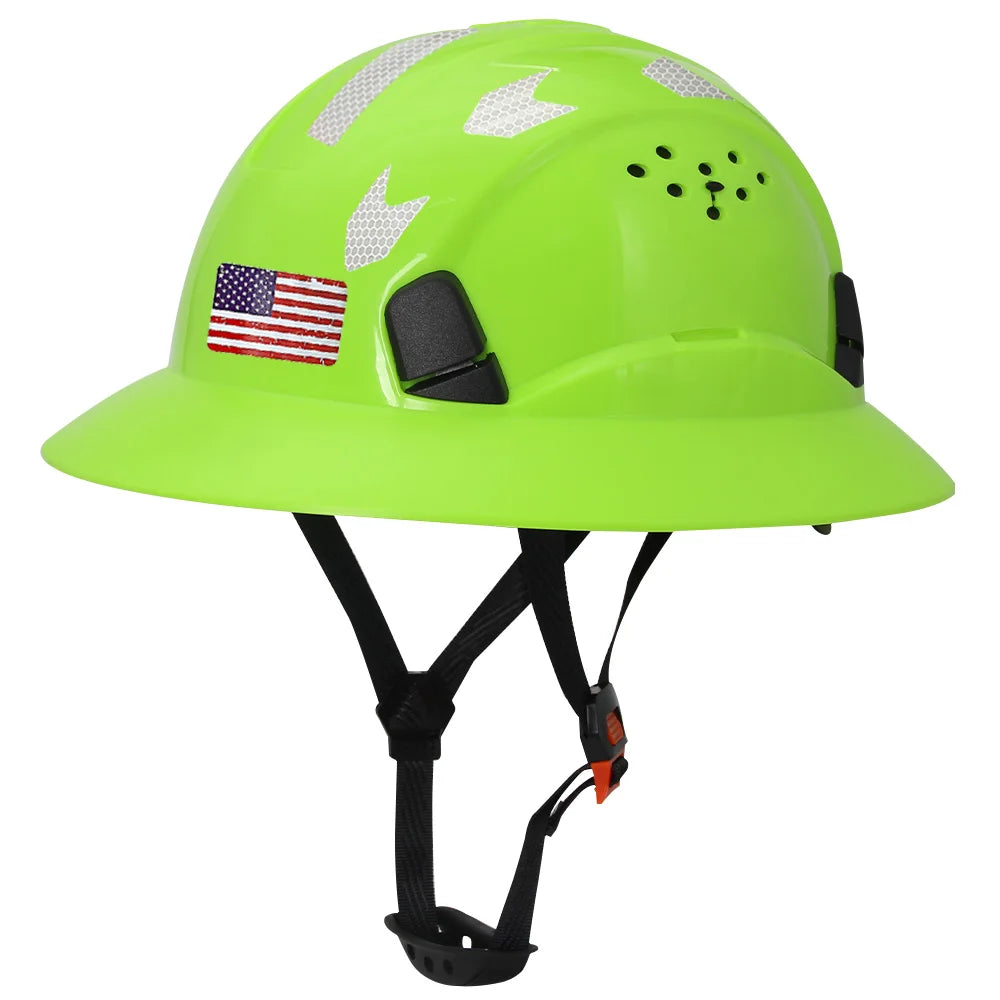 CE-Certified Full Brim Safety Helmet – Reflective, Durable Hard Hat for Construction, Engineering, and Rescue Work – Adjustable Fit with ANSI Standard Protection - Premium helmet from Lizard Vigilante - Just $43.88! Shop now at Lizard Vigilante