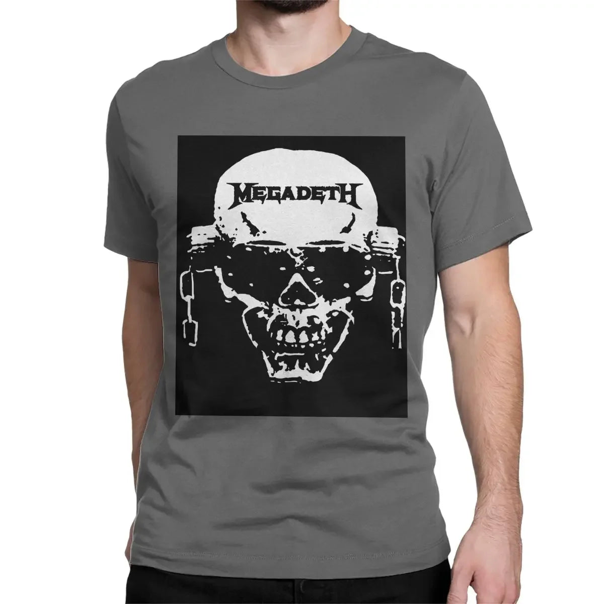 Unisex Megadeth Rock Band T-Shirt – 100% Cotton Casual Short Sleeve Tee for Music Fans - Premium T-Shirts from Lizard Vigilante - Just $24.88! Shop now at Lizard Vigilante