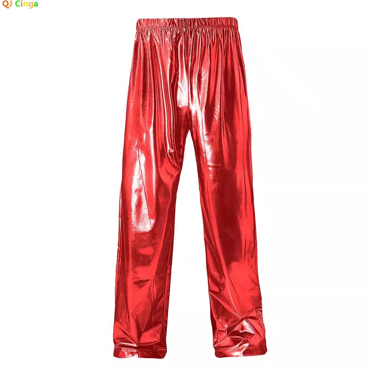 Red Men's Shiny Trousers, Fashion Casual Pants, Gold Blue Green Silver Available Men Pant, Size S,M,L,XL,XXL,3XL - Premium  from Lizard Vigilante - Just $22.99! Shop now at Lizard Vigilante
