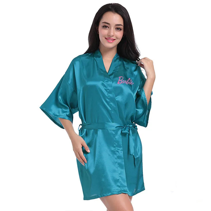 Sexy Waist Belted Barbie Nightgown for Women – Comfortable & Versatile Flannel Cardigan, Large Size, Thin & Elegant - Premium T-shirt from Lizard Vigilante - Just $29.88! Shop now at Lizard Vigilante