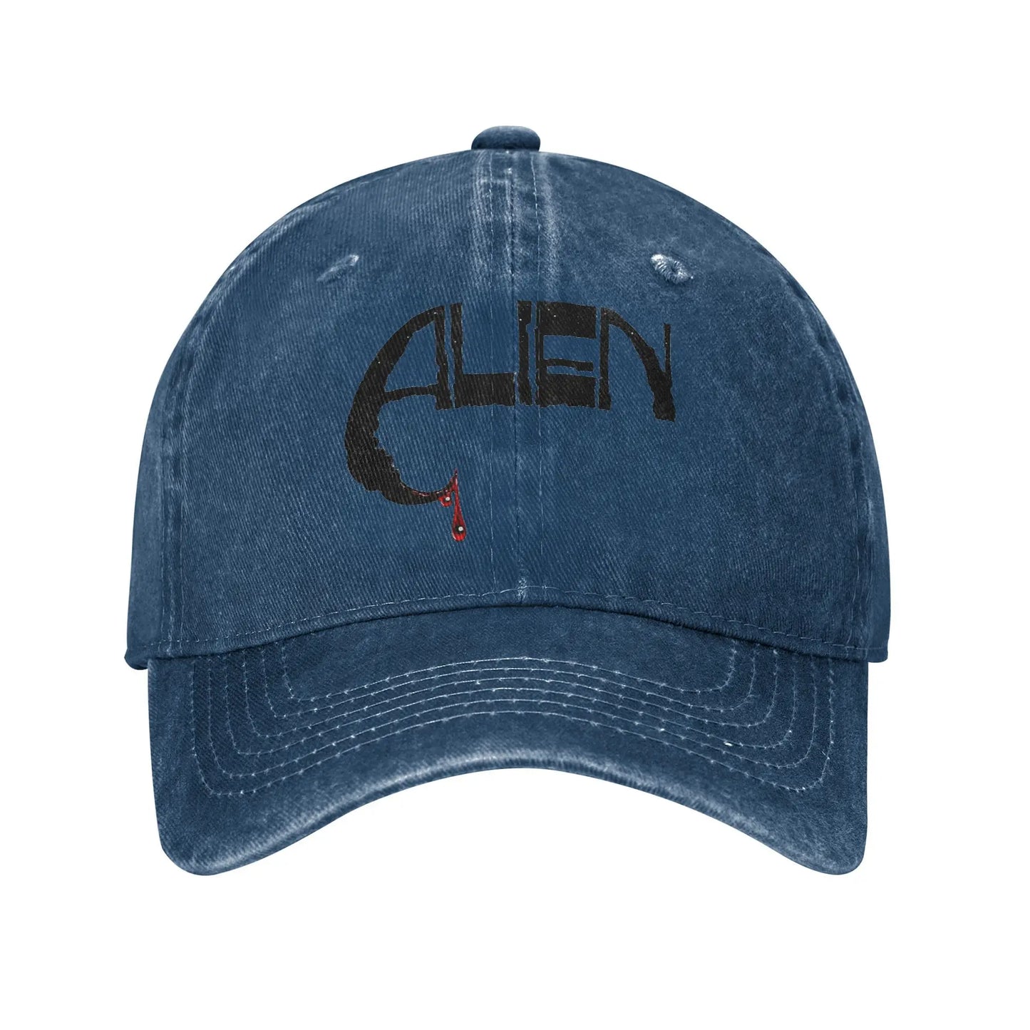 Alien Concept Vintage Distressed Baseball Cap – Sci-Fi Horror Snapback Hat for Men & Women Summer Streetwear
