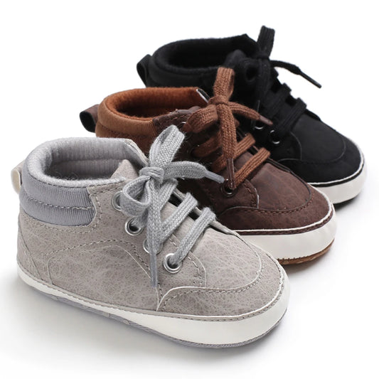 Meckior Newborn Baby Walking Shoes – Solid Color, Lace-Up, Soft Cotton Anti-Slip Soles, Unisex First Walker Shoes for All Seasons - Premium shoess from Lizard Vigilante - Just $20.25! Shop now at Lizard Vigilante