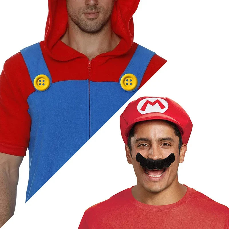 Super Bros Luigi Adult Hat Cap Costume Cosplay Halloween Baseball Anime Unisex Role Play Hat (Red and Green) 2Pcs - Premium  from Lizard Vigilante - Just $21.99! Shop now at Lizard Vigilante