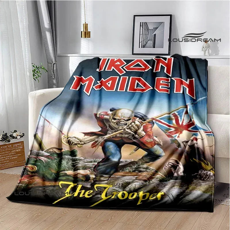 Iron Maiden Printed Blanket – Soft Flannel Kids & Adults Throw | Warm, Portable, and Perfect for Home or Travel - Premium blanket from dsers - Just $33.66! Shop now at Lizard Vigilante