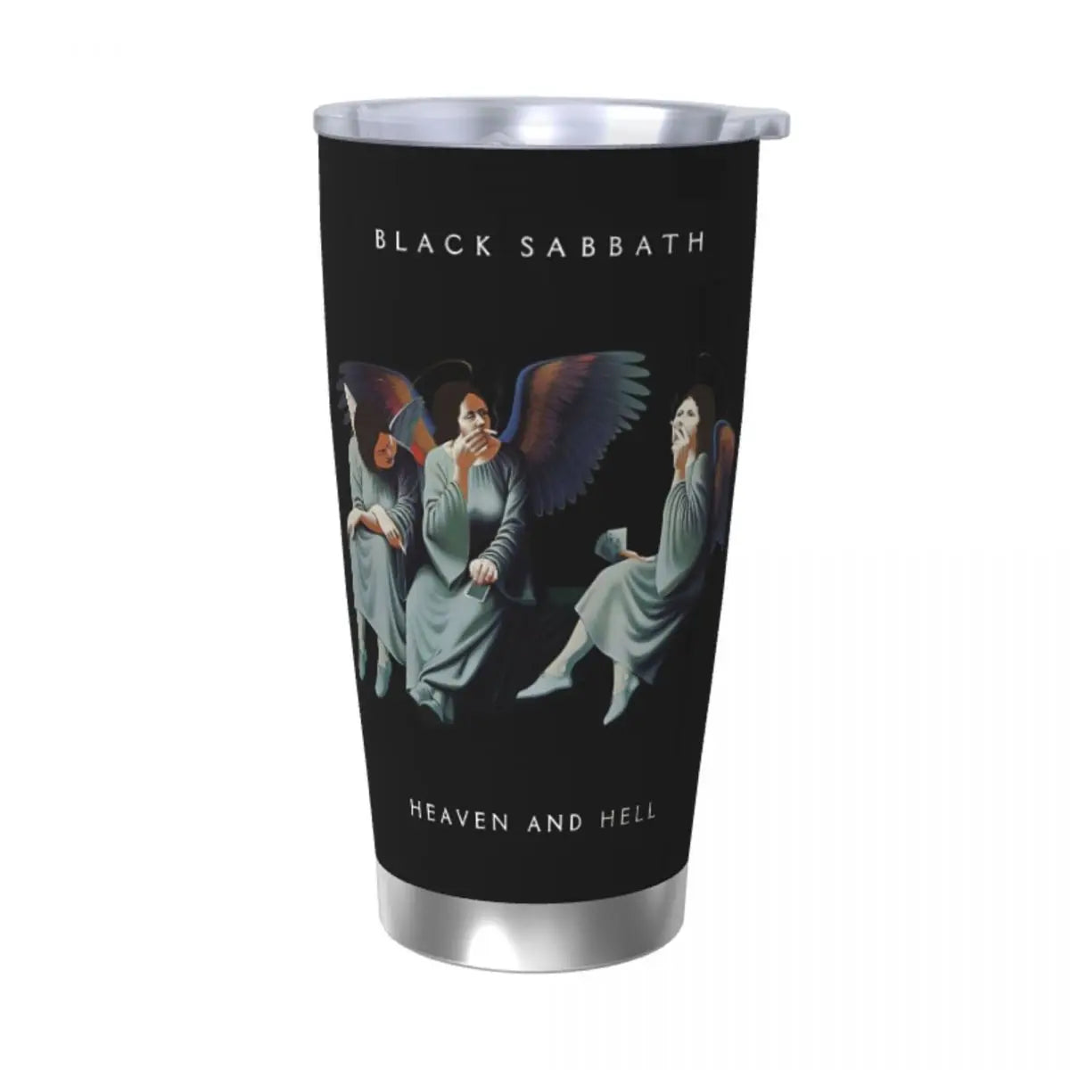 Black Tumbler Sabbath Vacuum Insulated Rock Music Thermal Cup with Lid Straw Car Mug Water Bottle, 20oz - Premium Tumblers from Lizard Vigilante - Just $28.88! Shop now at Lizard Vigilante