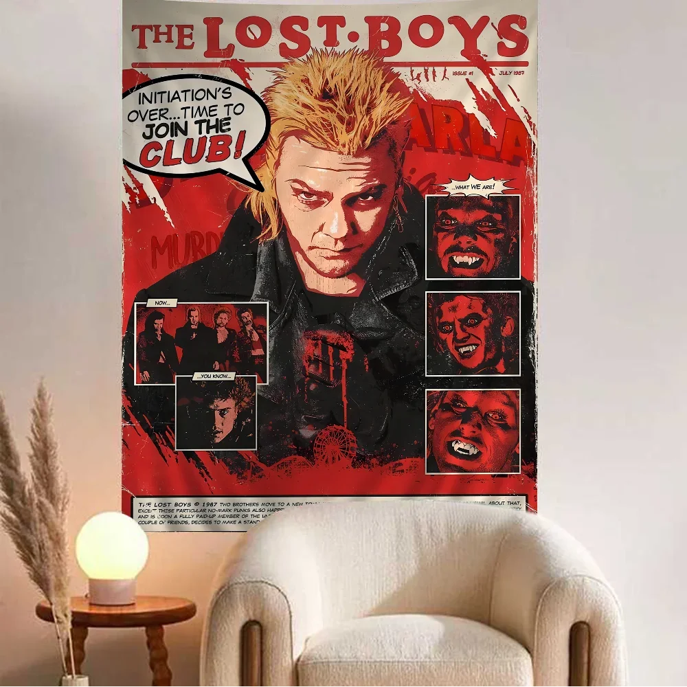 Lost Boys 1987 Movie Hippie Wall Hanging Tapestries Art Science Fiction Room Home Decor Kawaii Room Decor - Premium  from Lizard Vigilante - Just $11.99! Shop now at Lizard Vigilante