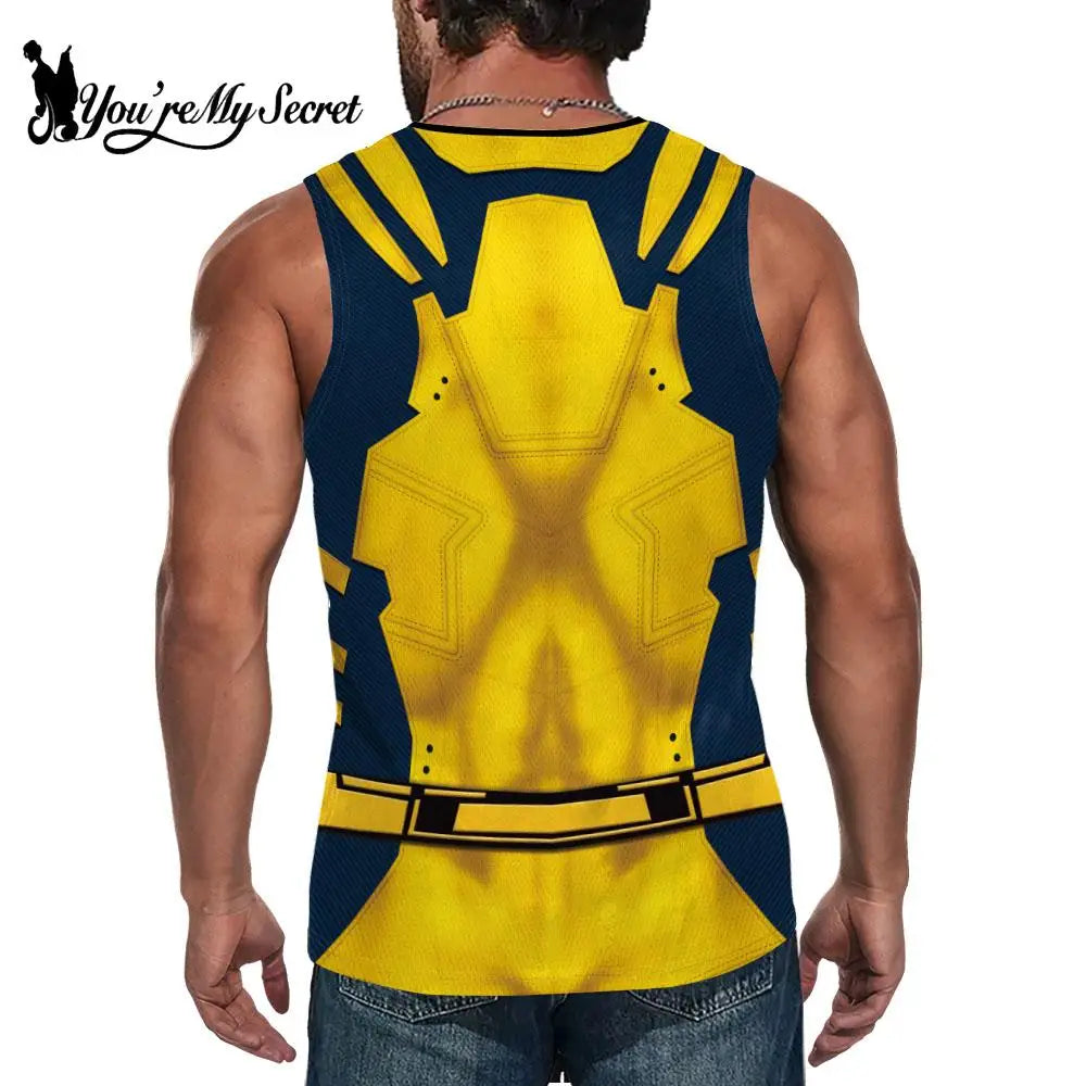 Deadpool Wolverine Cosplay Superhero Printed Vest Comic Compression Workout Bodybuilding Tank Tops - Premium shirt from Lizard Vigilante - Just $23.99! Shop now at Lizard Vigilante