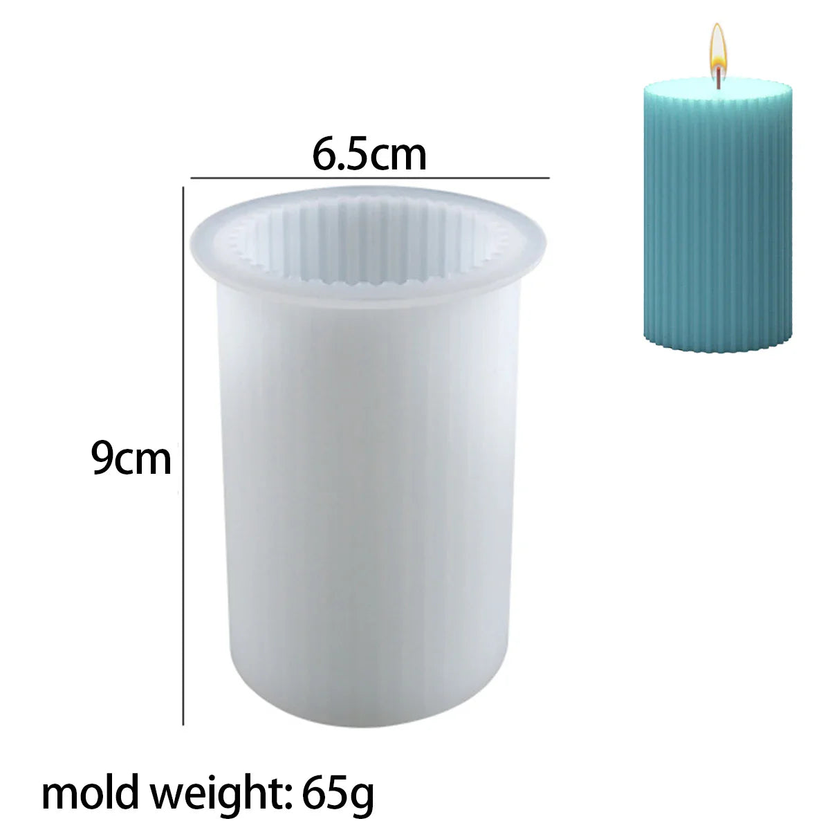 Striped Cylindrical Candle Silicone Mold Handmade Scented Candle Making Wax Mould DIY Crystal Epoxy Resin Craft Molds Home Decor