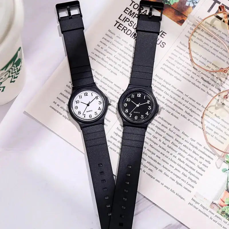 Exam Watch Silicone Strap Simple Women Watch Student Ladies Quartz Wristwatch Waterproof Round Small Dial for Women Reloj Mujer