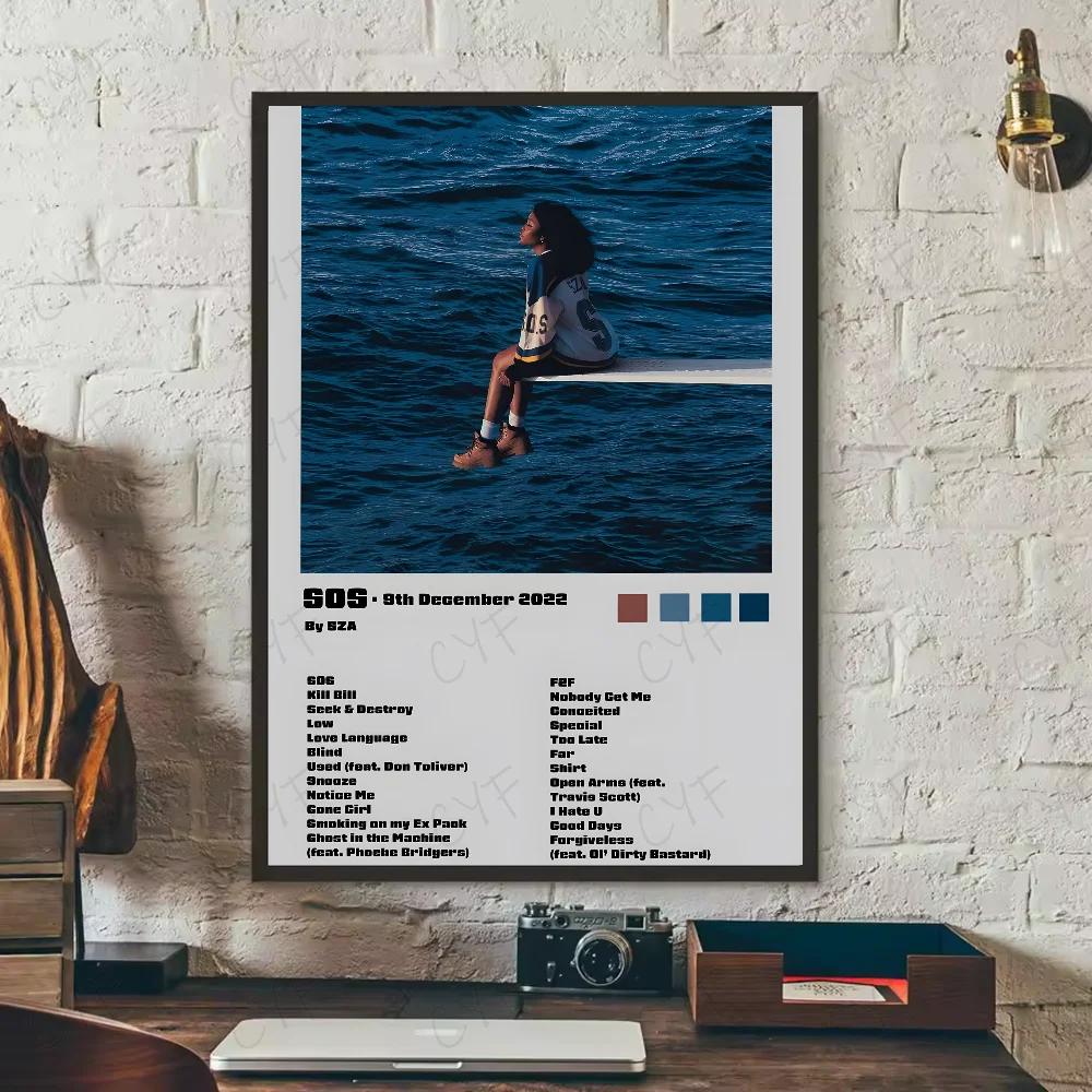 SZA "SOS WAVES" Waterproof HD Album Poster – Sticky Aesthetic Wall Art for Bedroom, Bar, Studio, or Mood-Set Living Spaces - Premium poster from dsers - Just $8.99! Shop now at Lizard Vigilante