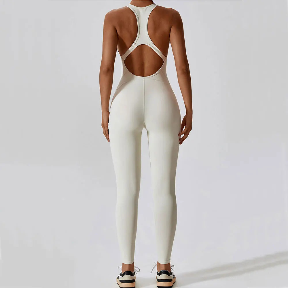 Seamless Yoga Jumpsuit - All-in-One Workout Outfit for Women - Premium bodysuit from Lizard Vigilante - Just $38.88! Shop now at Lizard Vigilante