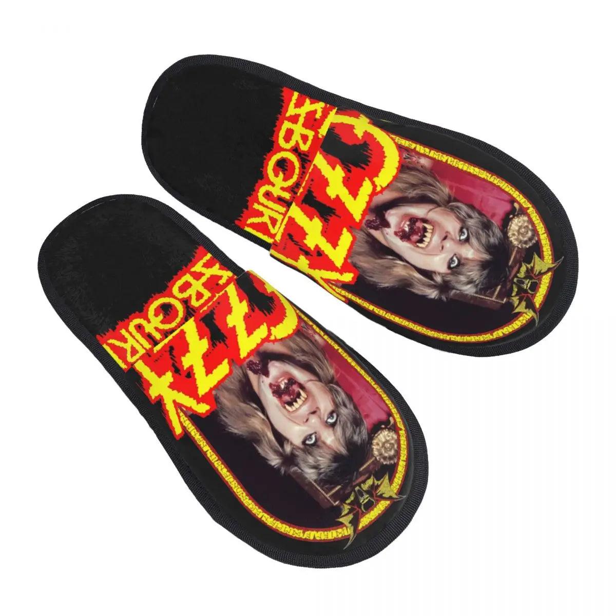 Channel Your Inner Rock Royalty with Ozzy Osbourne Slippers - Premium Shoes from Lizard Vigilante - Just $22.99! Shop now at Lizard Vigilante