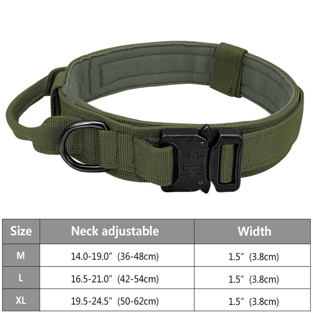 Tactical Police Dog Collar – Adjustable Durable Nylon for Medium & Large Breeds - Premium dog collar from Lizard Vigilante - Just $24.88! Shop now at Lizard Vigilante