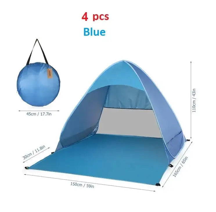 Lixada Automatic Instant Pop Up Beach Tent Lightweight Outdoor UV Protection Camping Fishing Tent Cabana Sun Shelter