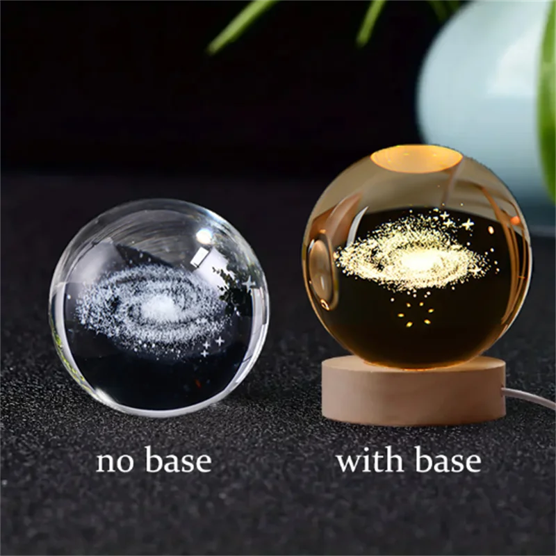 3D Crystal Planet Night Light – Laser Engraved Solar System Globe, 6cm Astronomy Crystal Ball for Home Decor & Unique Birthday Gift - Premium night light from Lizard Vigilante - Just $19.99! Shop now at Lizard Vigilante