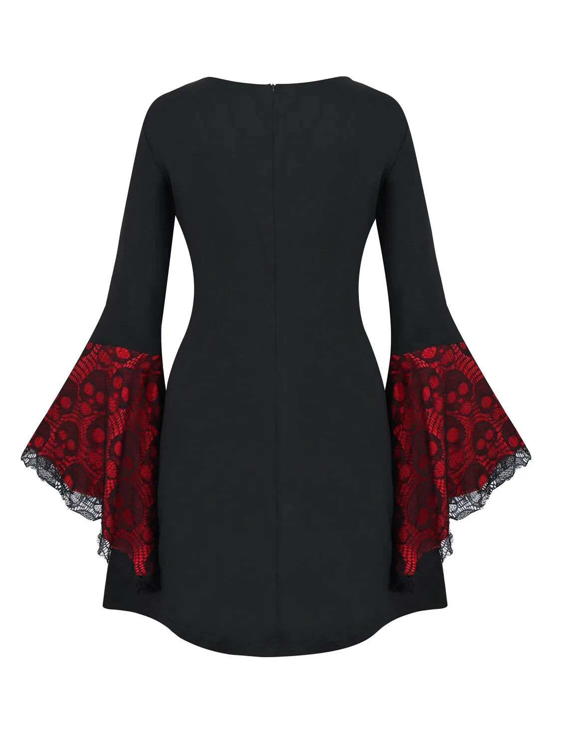 Plus Size Gothic Tunic Top for Women - Sweetheart Neck, Flare Sleeve, Casual Autumn & Winter Blouse - Premium top from Lizard Vigilante - Just $43.88! Shop now at Lizard Vigilante