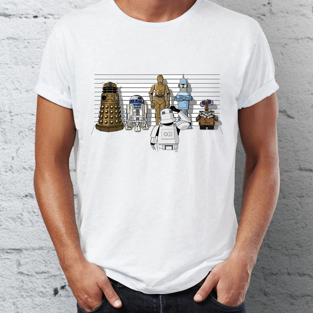 Brand New Men T Shirts 100% Cotton Driod Imperial Road Abby Road R2D2 C3PO Game Awesome Artwork Print Tee Shirts Oversize Tshirt - Premium T-Shirt from Lizard Vigilante - Just $23.99! Shop now at Lizard Vigilante