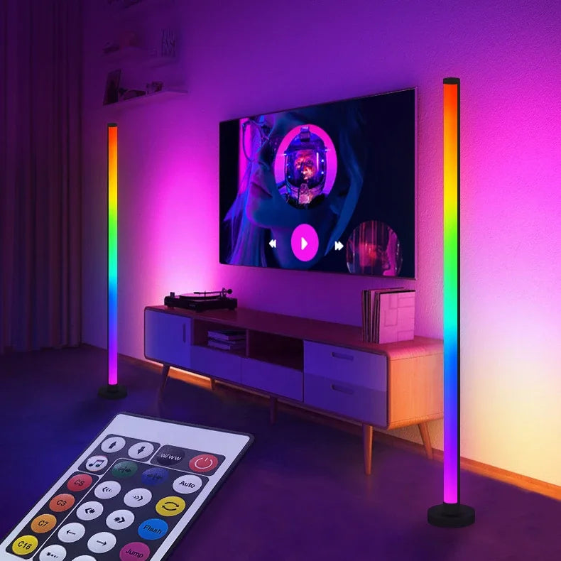 Smart RGB Floor Lamp with Music Sync  Modern Mood Lighting LED Stand Lights for Bedroom Game Room Living Room Decor - Premium  from Lizard Vigilante - Just $56.99! Shop now at Lizard Vigilante