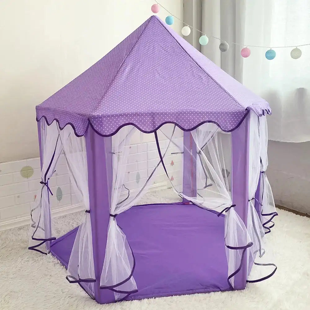 Portable Kids Toy Tipi Tent Princess Pink Girl Castle Play House Children Small House Folding Playtent Party Castle Child Room