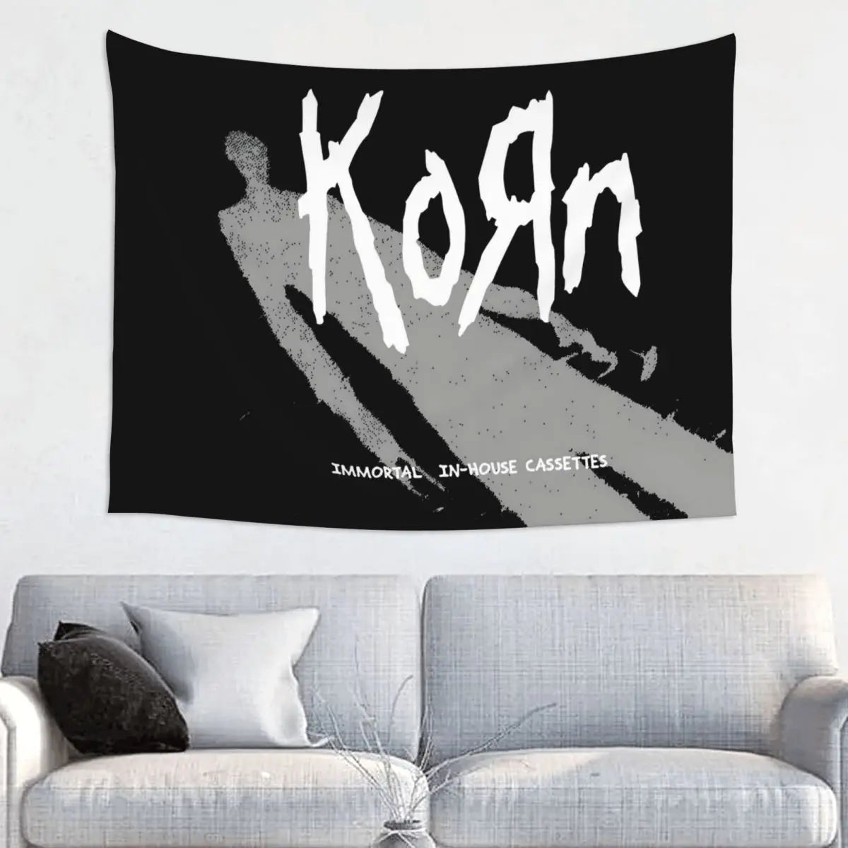 Custom Korn Heavy Metal Band Tapestry (95x 73cm) | Hard Rock Hippie Wall Hanging for Bedroom & Home Decor - Premium banner from Lizard Vigilante - Just $19.97! Shop now at Lizard Vigilante