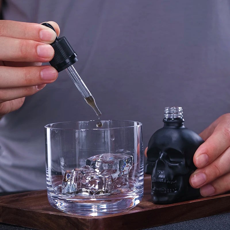 30ml Skull-Shaped Glass Dropper Bottle – Frosted Black E-Liquid & Bitters Bottle with Child Proof Cap, Eco-Friendly, for Bar & Home Use - Premium incense burner plate from Lizard Vigilante - Just $14.44! Shop now at Lizard Vigilante