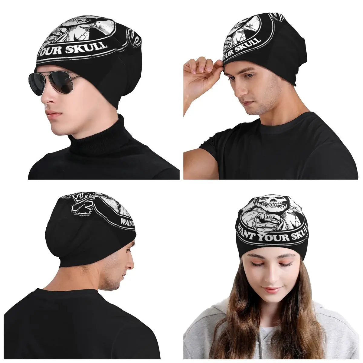 Misfits Horror Punk Rock Knit Beanie – Unisex Winter Skull Cap for Men & Women - Premium beanie from dsers - Just $19.99! Shop now at Lizard Vigilante