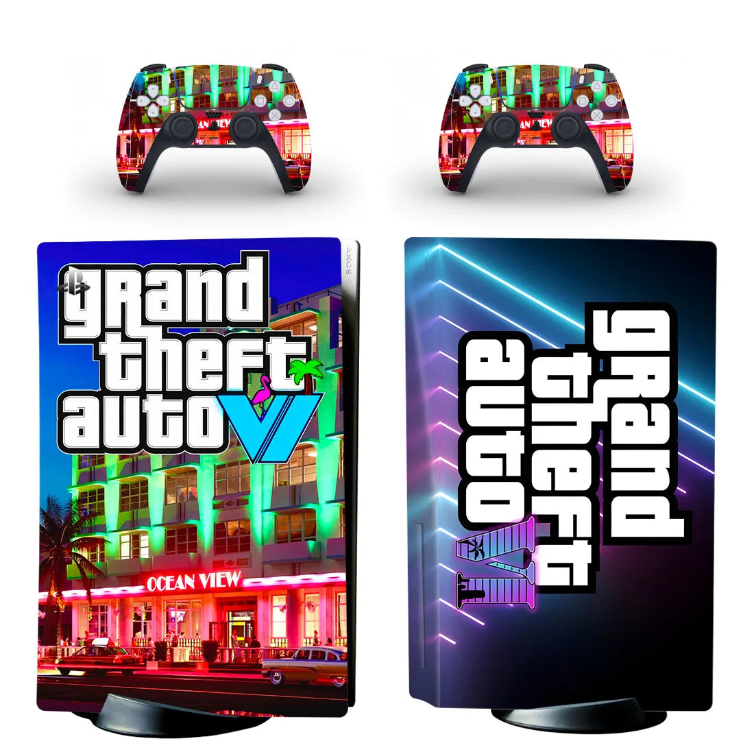 Grand Theft Auto VI GTA 6 PS5 Disc Skin Sticker Protector – Decal Cover for Console and Controller - Premium skin from Lizard Vigilante - Just $26.88! Shop now at Lizard Vigilante