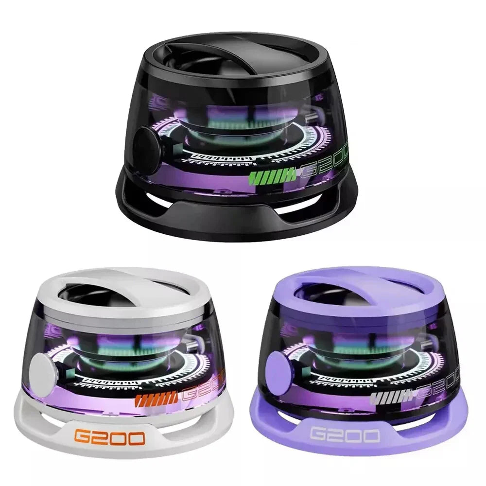 Mini Portable Bluetooth Speaker G200 RGB Color Light Magnetic Speaker BT5.3 Small Sound Box Phone Holder Wireless Loudspeaker