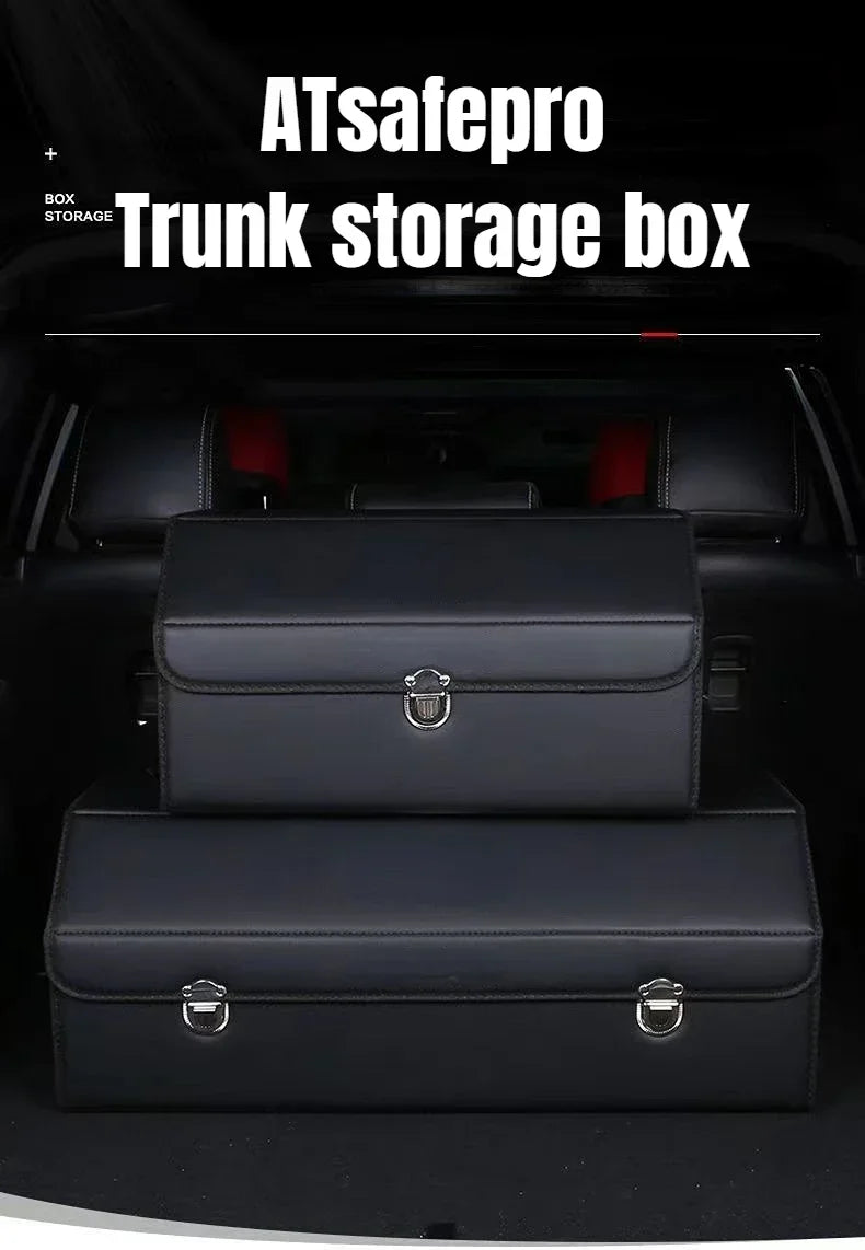 Car Trunk Organizer Organizers And Storage Suv Faux Leather Foldable Trunk Multi-Compartment Adjustable Auto Grocery Storage Box - Premium  from Lizard Vigilante - Just $11.99! Shop now at Lizard Vigilante