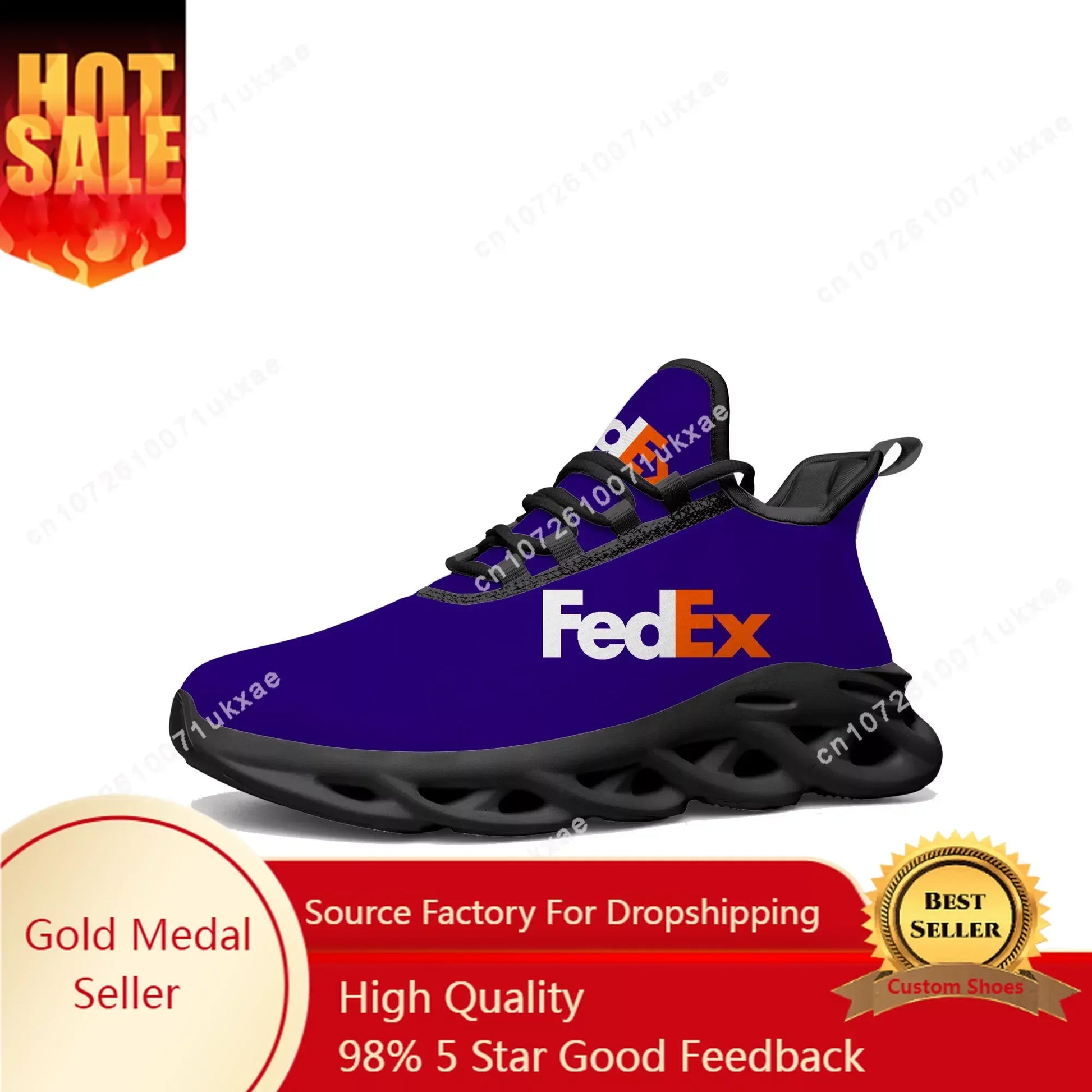 FedEx Flats Sneakers | Custom-Made Mesh Sports Shoes for Men & Women | Breathable, Lightweight, Hard-Wearing Lace-Up Design - Premium shoes from Lizard Vigilante - Just $53.88! Shop now at Lizard Vigilante