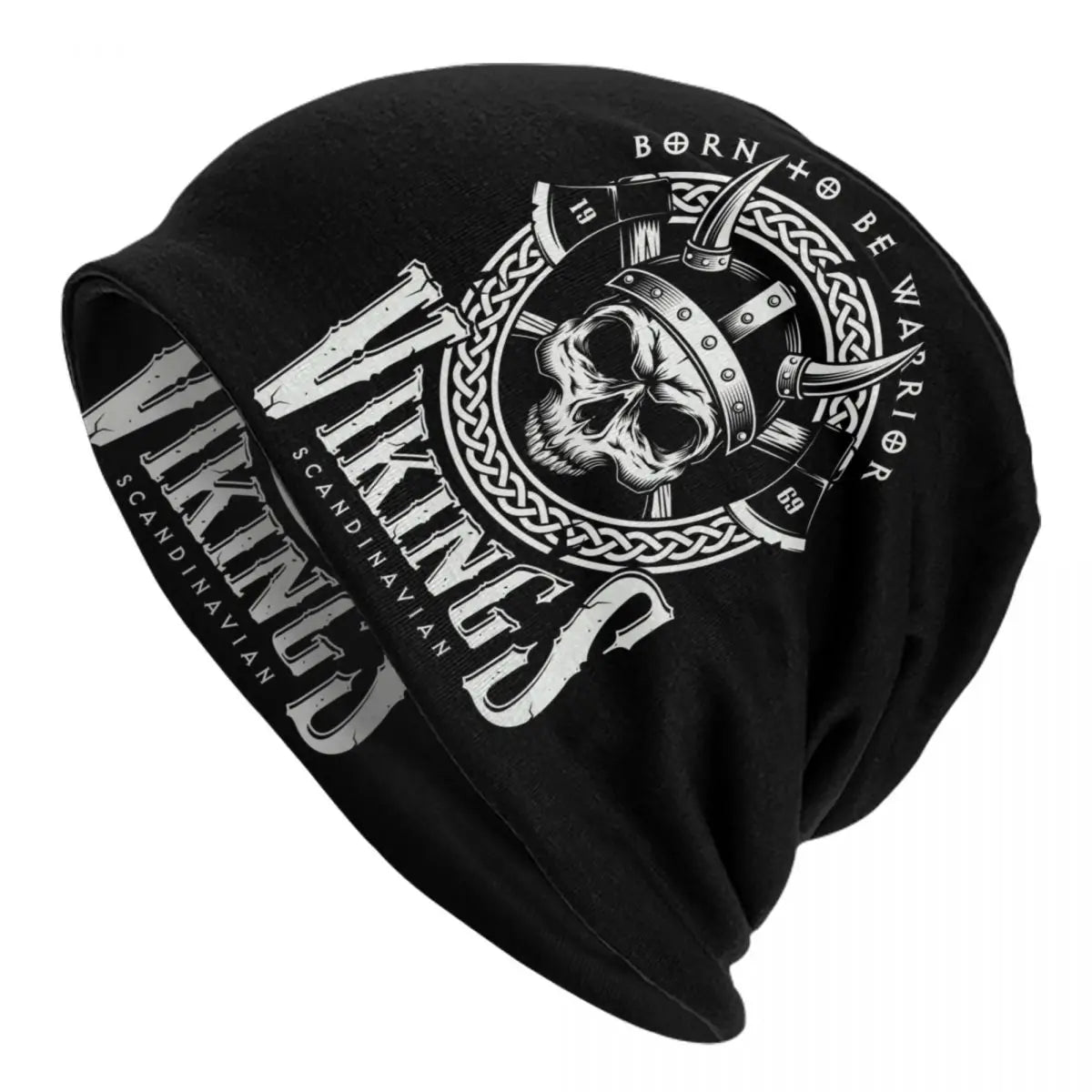 Viking Valhalla Fenrir Wolf Beanie – Nordic Skull Cap for Men and Women, Winter Warm Knit Hat with Odin’s Power - Premium beanie from Lizard Vigilante - Just $18.88! Shop now at Lizard Vigilante