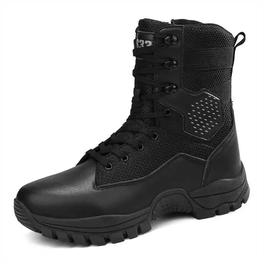 Lace-up Hiking Boots for Men - All-Terrain, Height Boost, Military Fashion, Hiker Style - Premium hiking boots from Lizard Vigilante - Just $39.99! Shop now at Lizard Vigilante