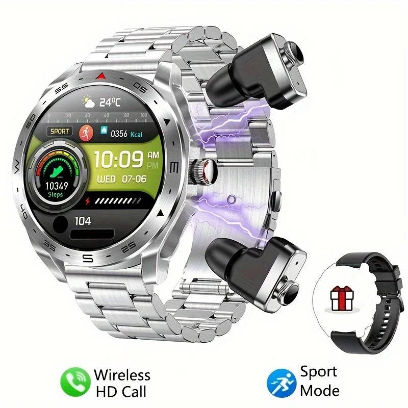 TWS Smart Watch 2-in-1 Bluetooth Earphones HIFI 9D Sound Quality Bluetooth Call For Men and Women Sports Smartwatches - Premium smartwatch from Lizard Vigilante - Just $72.99! Shop now at Lizard Vigilante