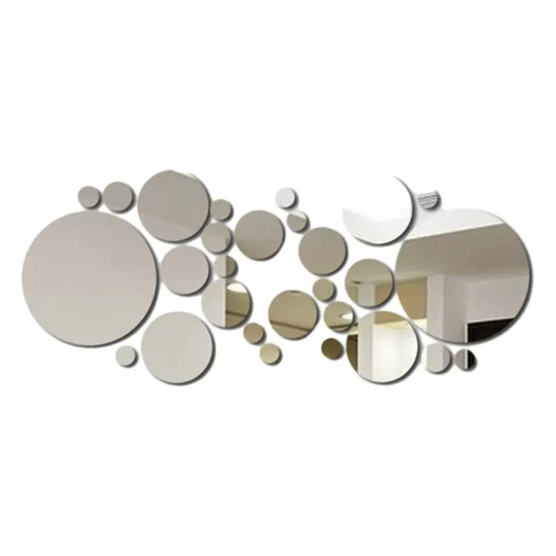 26 Pcs 3D Acrylic Mirror Wall Stickers – DIY Round Mirror Stickers for Bedroom, Bathroom, TV Room, and Home Décor - Premium stickers from Lizard Vigilante - Just $19.88! Shop now at Lizard Vigilante