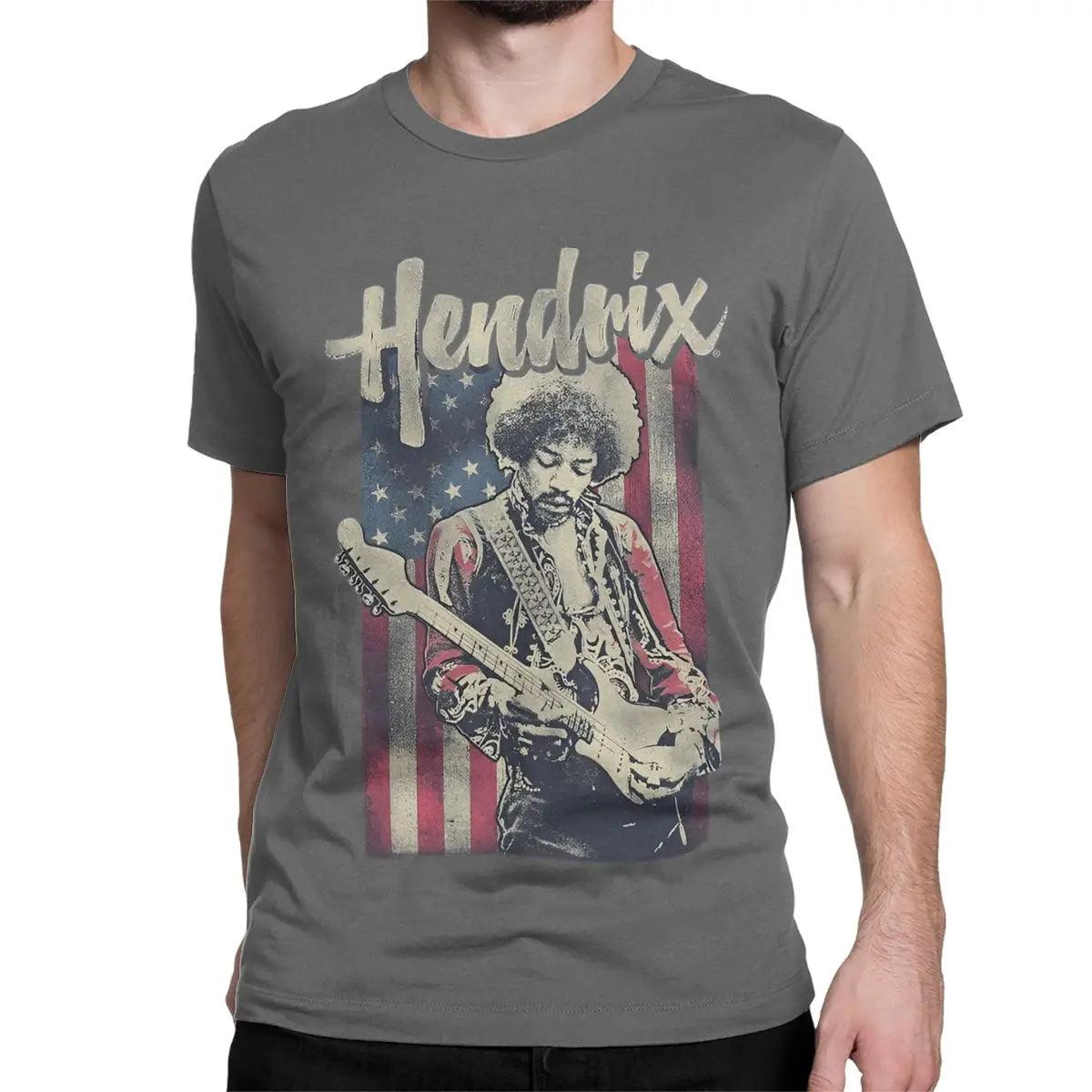 Rock Guitar Singer T Shirt Men Women Pure Cotton Fashion T-Shirt Jimi H-Hendrixs Hendricks Tee Shirt Short Sleeve Clothes Big Size - Premium T-Shirts from Lizard Vigilante - Just $21.99! Shop now at Lizard Vigilante