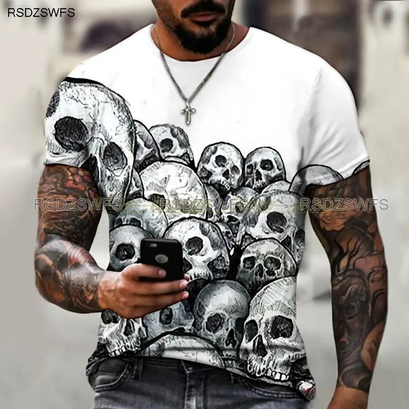 Crimson Reverie - Skull Rose 3D Print Tee – Wear the Dark Romance - Premium tee from Lizard Vigilante - Just $46.99! Shop now at Lizard Vigilante