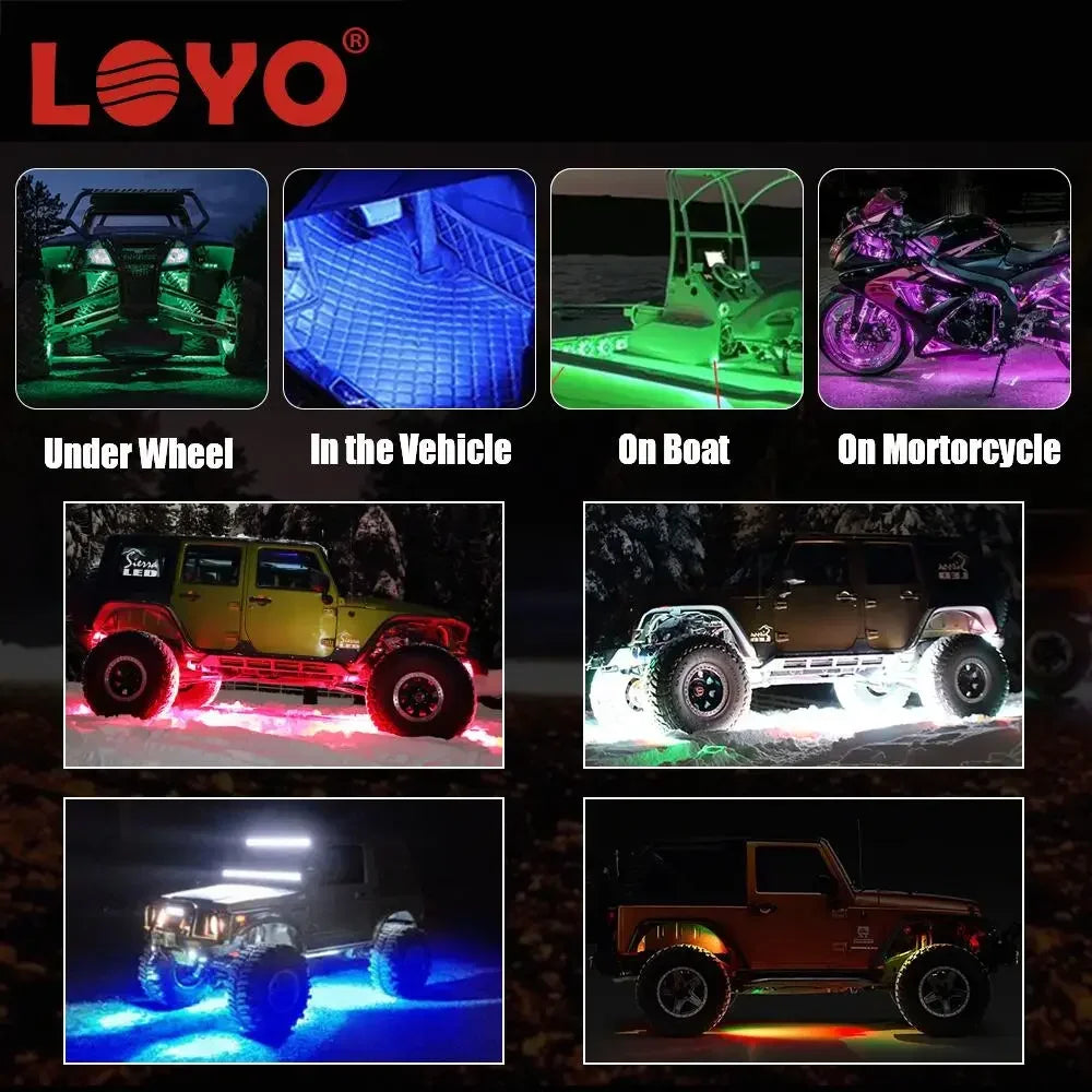 RGB Rock ThunderLights – Ultra-Durable LED Truck Rock Lights for Off-Road Legends, 12V/24V Waterproof IP67 Spectacle\ - Premium truck lights from Lizard Vigilante - Just $141.99! Shop now at Lizard Vigilante