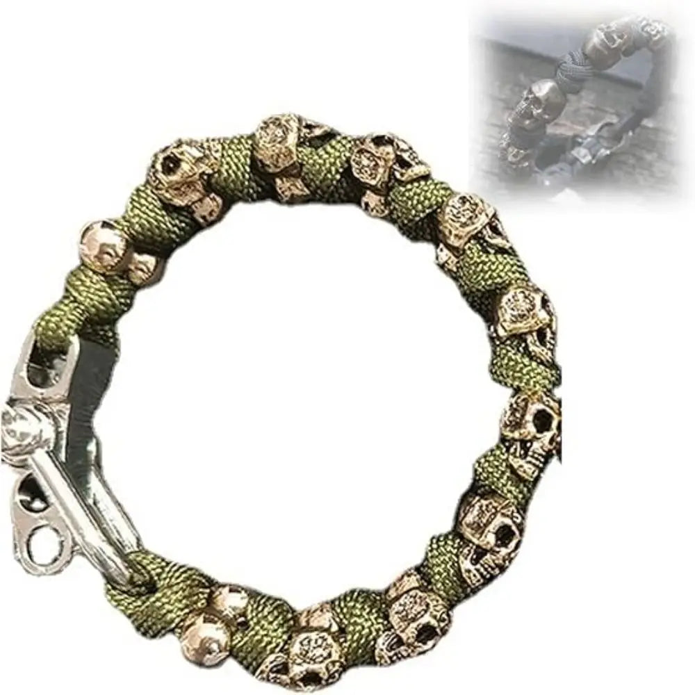 Skull Premium Paracord Bracelet Stylish Skull Premium Paracord Bracelet Men's Handmade Punk Hiphop Woven Bracelet Creative - Premium bracelet from Lizard Vigilante - Just $17.99! Shop now at Lizard Vigilante