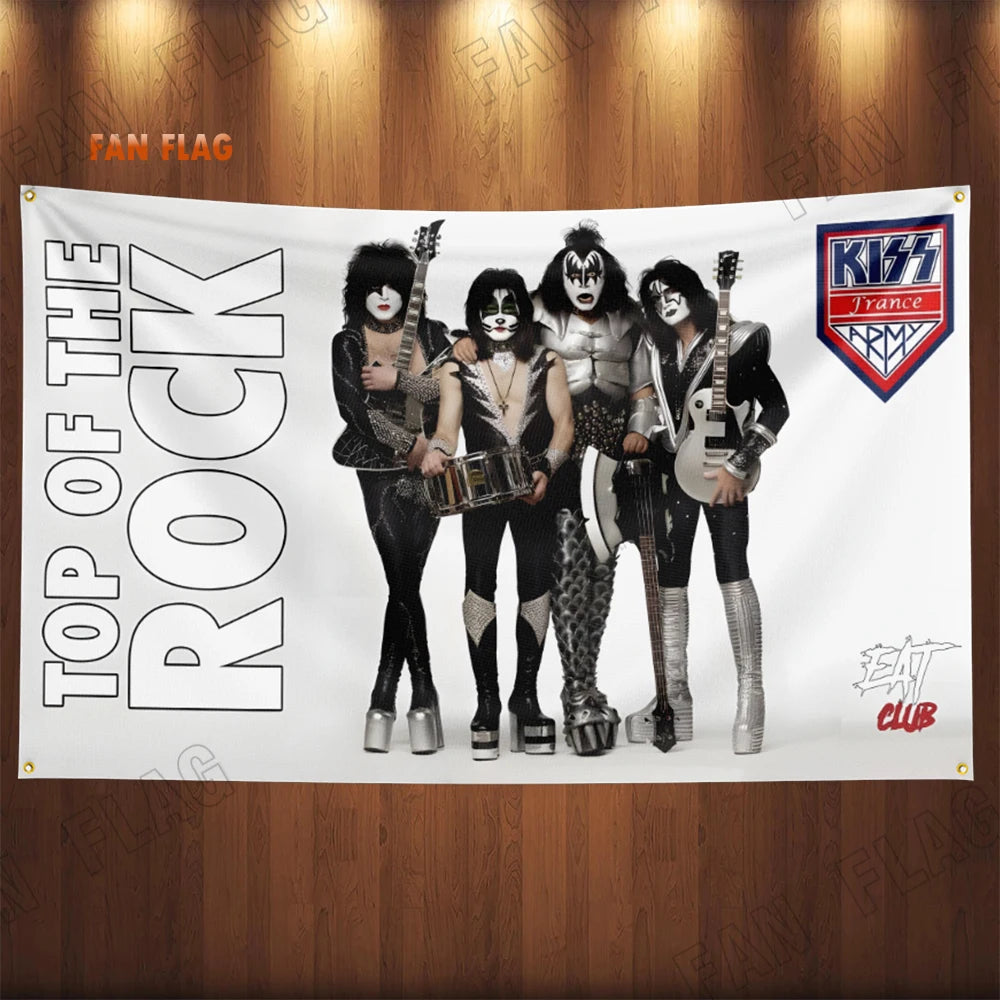 Kiss Heavy Rock Band Flag 3x5ft – Polyester Printed Banner for Home or Bedroom Decoration - Premium banner from Lizard Vigilante - Just $17.99! Shop now at Lizard Vigilante