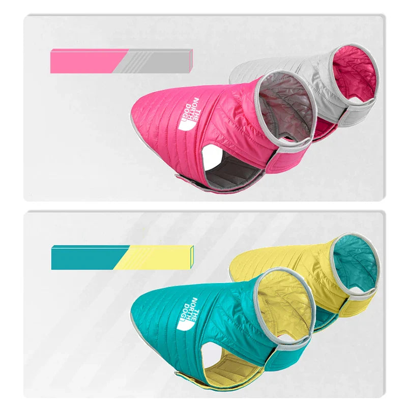 Double Sided Dog Coat Winter Warm Pet Dog Clothes For Small Medium Dogs Vest Chihuahua Clothing Soft Puppy Costumes Ropa Perro