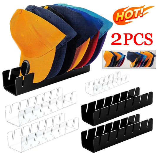 Acrylic Baseball Cap Display Stand - Showcase Rack for 7 Hats | Space-Saving Organizer - Premium stand from Lizard Vigilante - Just $10.99! Shop now at Lizard Vigilante