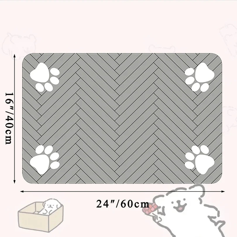 Pet Feeding Dropshipping Pet Placemat for Food and Water Bowl, with Waterproof Rubber Backing, Quick Dry Water Mat for Dog Cat