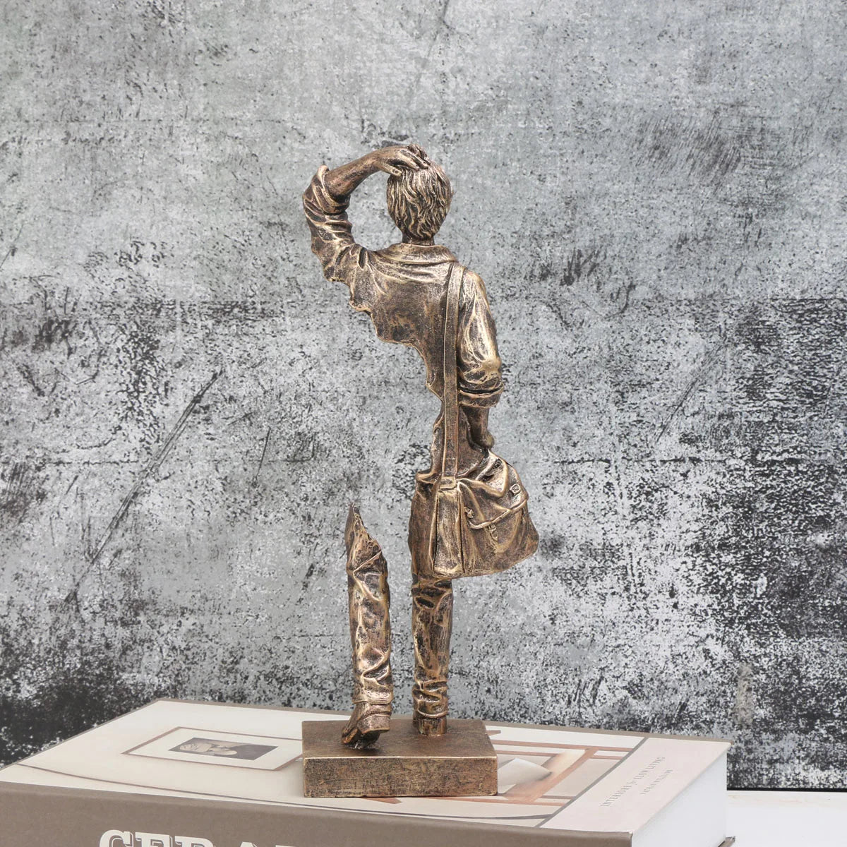 Traveler Sculpture - Abstract Resin Decor for Home & Office, Versatile Indoor/Outdoor Accent Piece