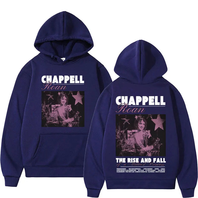 Chappell Roan Midwest Princess Tour Women Hoodie Print Pullover Hooded Rapper Hip Hop Singer Fleece Men Sweatshirt Gift for Fans