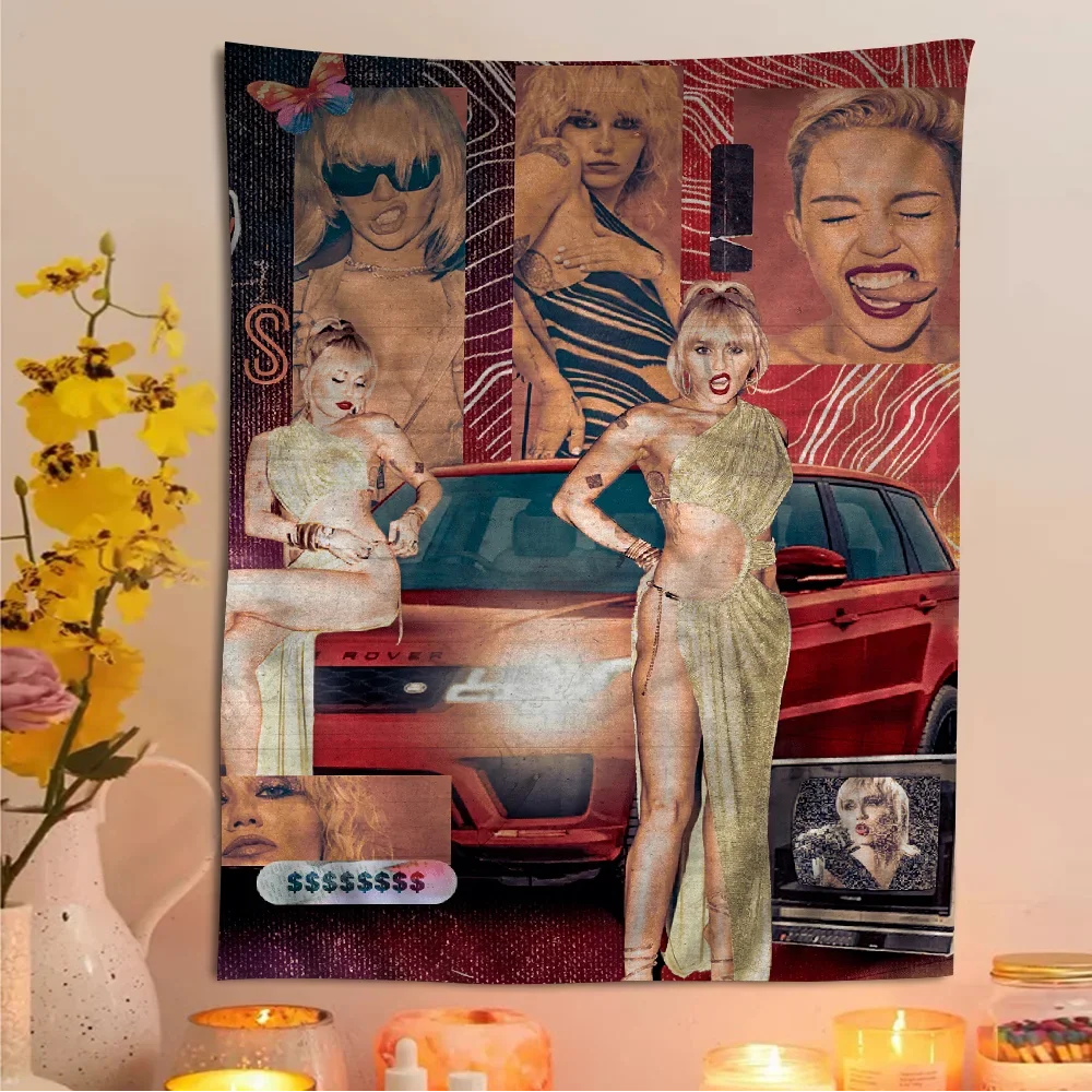 “Plastic Hearts & Power Chords” Miley Cyrus Album Wall Tapestry – Heavy Cotton Print for Rockcore Bedrooms, Hippie Hangouts & Hollywood Havoc - Premium poster from dsers - Just $34.99! Shop now at Lizard Vigilante