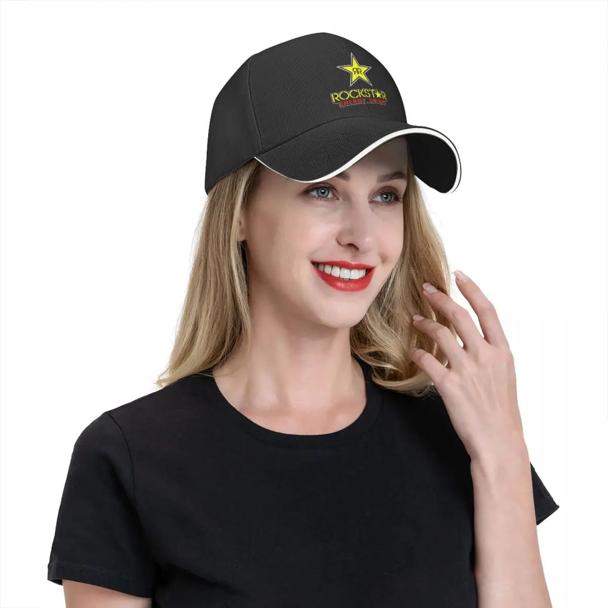 Energy Drink Baseball Cap Rock Star Merchandise Hippie Cheap Trucker Hat Cute Logo Women Baseball Caps - Lizard Vigilante