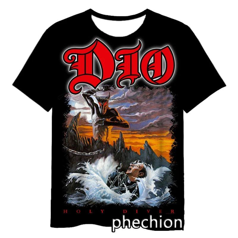 DIO Rock Metal God Rock 3D Print Short Sleeve T-Shirt Rest In Peace RIP Casual Hip Hop Summer T Shirt Tops - Premium  from Lizard Vigilante - Just $24.99! Shop now at Lizard Vigilante