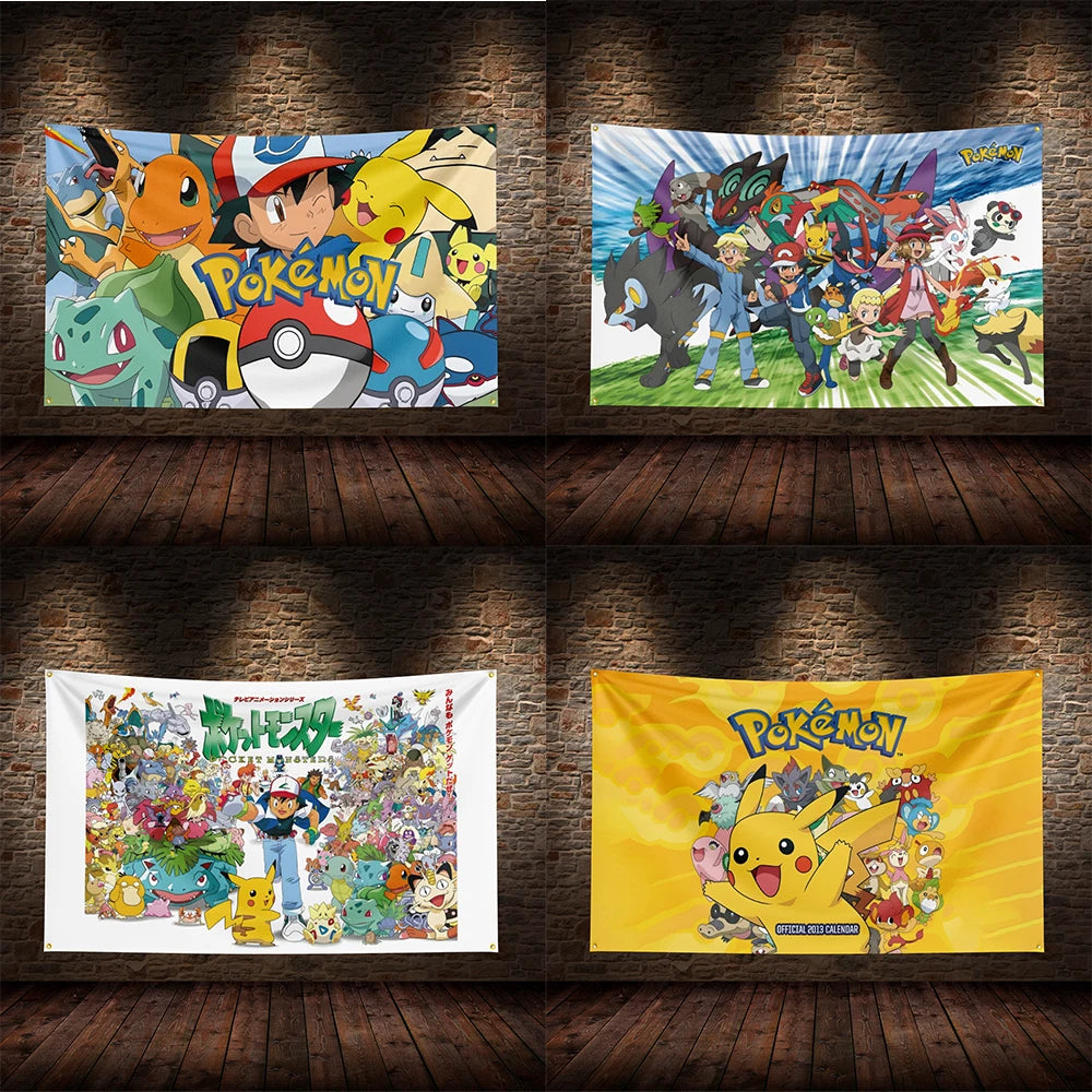 3x5 Ft Pokémon Adventure Flag – Printed Movie Poster Warrior Themed Tapestry, Perfect for Party, Yard, and Wall Decor - Premium flag from Lizard Vigilante - Just $17.99! Shop now at Lizard Vigilante