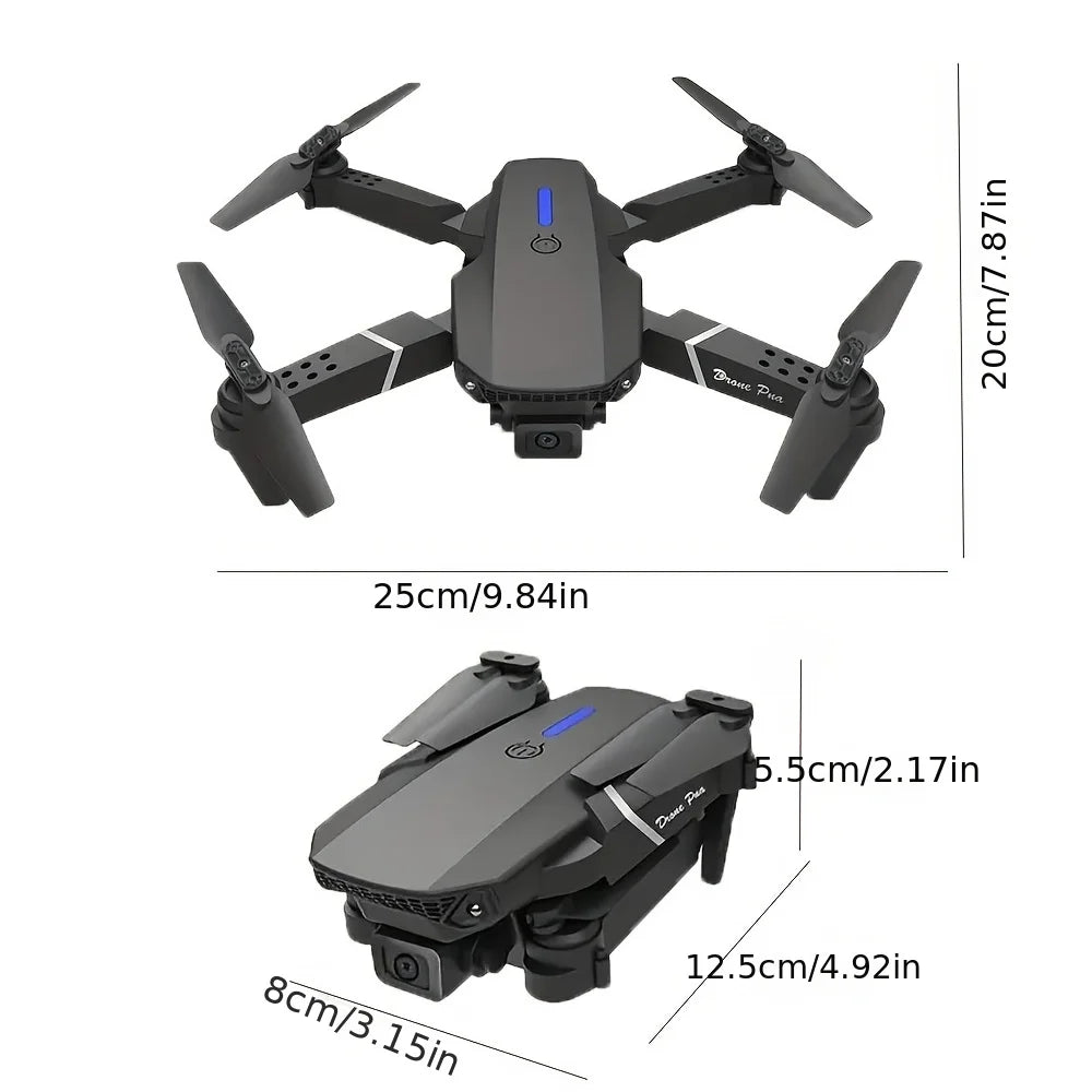 2024 E88Pro 4K HD RC Drone – Foldable Quadcopter with 1080P Wide-Angle Dual Camera, WIFI FPV, Altitude Hold, Trajectory Flight, Gift for Kids & Adults - Premium drones from dsers - Just $38.88! Shop now at Lizard Vigilante